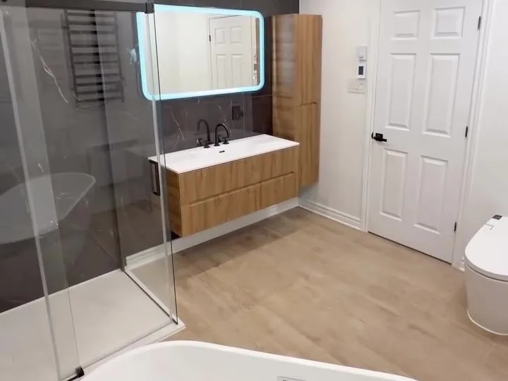 Bathroom taken back to the studs, After